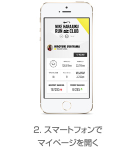 2. スマートフォンでマイページを開く